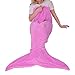 Softan Mermaid Tail Blanket for Adult, Girls Ladies Mermaid Tail Blanket, Flannel Fleece Adult Mermaid Blanket with Plain Fish Scale Design, Purple Mermaid Gifts for Women - 25