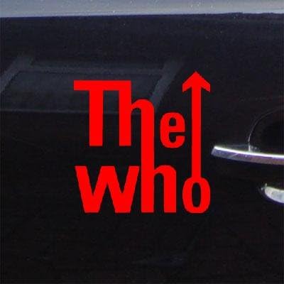 Amazon ノートブックヘルメットthe Who Rock Bandアート壁アートホームデコレーションdie Cut車 粘着ビニールステッカーデカールレッドバイクビニール装飾 外装 エアロパーツ 車 バイク