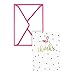 Graphique Flamingo Fun Boxed Notecards, 16 Black Polka-Dotted Flamingo Cards with 