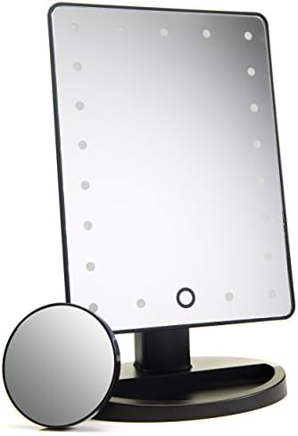 Absolutely LuvlyNatural Daylight Lighted Makeup Mirror/Vanity Mirror with Touch Screen Dimming,Detachable 10X Magnification Spot Mirror