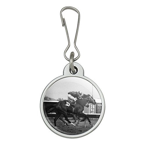 At The Track Horse Racing Vintage Jacket Handbag Purse Luggage Backpack Zipper Pull Charm