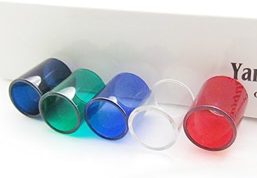 Yanbinyu Pack of 5 TFV4 Mini 5 Colors Glass Tubing,22 mm O.D x 26.5 mm Length Glass Tube