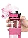 Swig Savvy Sports Water Bottle with Silicone Sleeve for Fitness, Simple Modern Daily Hydration Plastic Workout Water Bottles, 18 oz, Pink