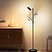 SUNLLIPE 3 Light Floor Lamp, Tree Floor Lamp Adjustable, 60 Inch 21W Modern Sturdy Standing Lamp Uplight for Living Room, Bedroom and Office-Jet Black