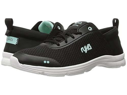 RYKA Women’s Joyful Walking Shoe, Black/Mint, 6.5 W US