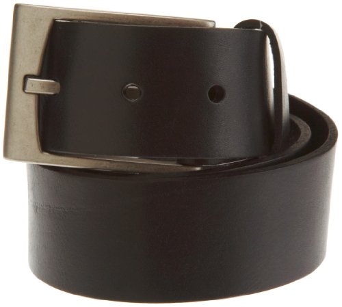 Levi s men s belt with antique nickel buckle,black,42