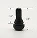 ABN Snap-in Short Black Rubber Valve Stem (TR412) 4-Pack for Tubeless 0.453in 11.5mm Rim Holes on Standard Vehicle Tires