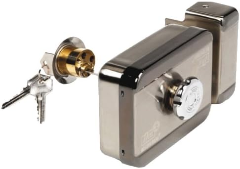 Weatherproof motorised 12VDC deadbolt lock, ideal for gates. IP53