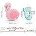 Pacifier Clips Flamingo Teether Binky Holder for Girls Sensory Toys Teething Pain Relief BPA Free Silicone Chewable Beads Newborn Toddler Best Baby Shower Gift (Flamingo)