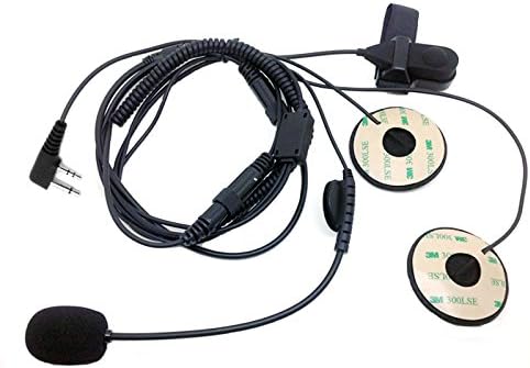 CQtransceiver Half Face Motorcycle Helmet Headset Microphone for Icom Two Way Radio IC-F15 IC-F22 IC-F31 IC-F33 IC-F43 IC-V8