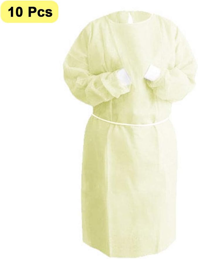 Stylishbuy 100 Pack Isolation Gowns, Disposable Protection Gown Home Outdoor Protective Isolation Clothing for Outdoor Anti-Fog Anti-Particle