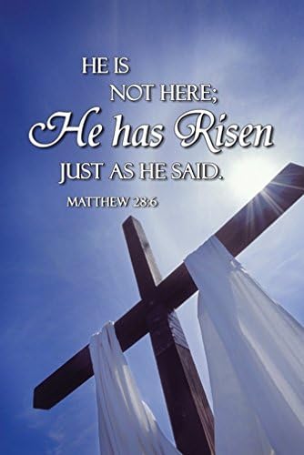 Easter Series He Had Risen Canvas Worship Banner, 3 Foot
