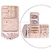 KUAK Travel Jewelry Organizer Roll Foldable Jewelry Roll Bag Small Jewelry Storage Bag for Journey-Rings, Necklaces, Bracelets, Earrings, Soft Pink