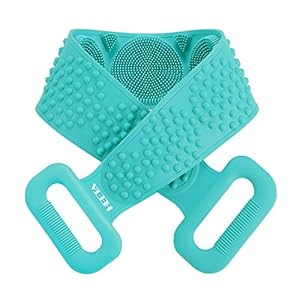 HEETA-Soft-Silicone-Back-Body-Scrubber-Exfoliating-Shower-Bathing-Brush-with-Handle-Deep-Clean-SPA-Massage-Skin-Care-Tool-for-Sensitive-and-any-Skin-Improve-Women-Men-Blood-Circulation72cm-Green HEETA Soft Silicone Back Body Scrubber Exfoliating Shower Bathing Brush with Handle, Deep Clean SPA Massage Skin Care…