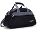 MIER 20 Inches Sports Gym Bag Travel Duffel Bag with Shoes Compartment for Women and Men(Black)