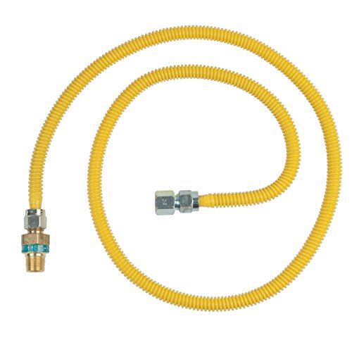 Brasscraft Cssd45R60 P Safety Plus Gas Appliance 1/2" Od Connector With 1/2" Mip Efv x 1/2" Fip x 60"