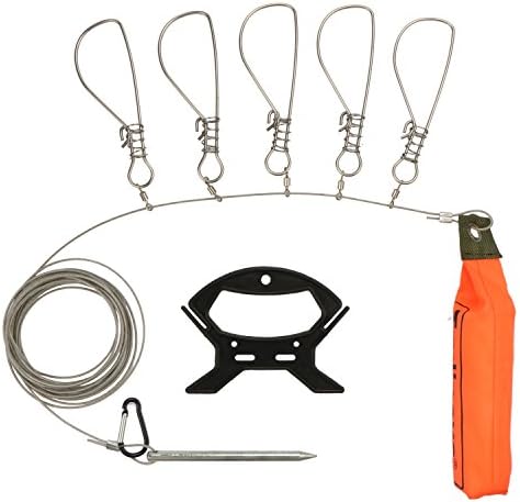 Shelure 5 Snaps Fishing Stringer Clip with Float