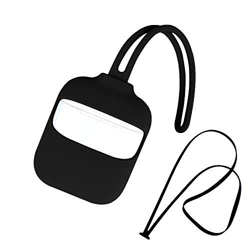 Apple Airpods Wireless Earbuds Protective Case with Rope,Airpods Silicone Cover Waterproof Soft Skin Headphone Accessories for Apple Airbuds 1 and 2 Charging Case