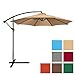Best Choice Products 10ft Offset Hanging Market Patio Umbrella w/ Easy Tilt Adjustment, Polyester Shade, 8 Ribs for Backyard, Poolside, Lawn and Garden - Beige primary