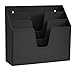 Acrimet Horizontal Triple File Folder Holder Organizer (Black Color)