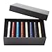 Zysta 8PCS Line Checkered Style Multiple Colors Elegant Busniess Tie Clips Set 2.3
