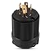L14-20P Locking Plug Generator Lock Adapter Male Plug 20 Amp 125/250 V 3 Pole 4-Prong Industrial Grade Grounding