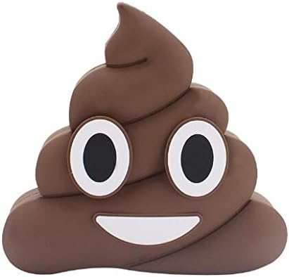 Emoji Powerbank 2600mah power bank brown poop pink poo External Battery Charger Unicorn Cartoon Portable Backup Pack use with any USB compatible device (Brown Poop Emoji)