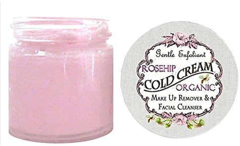 Best Seller Organic ROSEHIP COLD CREAM Makeup Remover and Facial Cleanser Gentle Exfoliant 100% Chemical Free