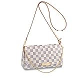 Women's Canvas Pochette Favorite MM Double-use Chain Flap Bag Small Crossbody Bag Shoulder Bag (white)