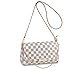 Women's Canvas Pochette Favorite MM Double-use Chain Flap Bag Small Crossbody Bag Shoulder Bag (white)