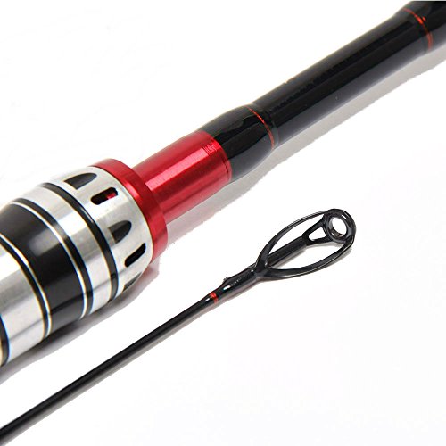 Entsport 2Piece Travel Casting Rod with 2 Top Pieces Inshore Baitcast Fishing Rod Portable