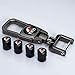 Kaolele 5 Pcs Metal Car Wheel Tire Valve Stem Caps for Toyota TRD Fj Cruiser, Supercharger, Tundra, Tacoma, 4runner,Yaris,Camry Highlander Avalon with Key Chain Logo Styling Decoration Accessories