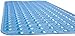 TIKE SMART Extra-Long Non-Slip Bathtub & Shower Mat 39”x16” (Smooth/Non-Textured Tubs Only) Safe, Clean, Machine-Washable, Superior Grip&Drainage, Vinyl, Transparent Light Blue