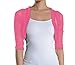 Fashion Secrets Junior`s Sheer Chiffon Bolero Shrug Jacket Cardigan 3/4 Sleeve