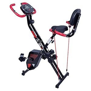 Uten-Exercise-Bike-Fitness-Bike-Foldable-Advanced-Leg-Trainer-Full-Body-Exercise-LCD-Display-8-Level-Resistance-Levels-120-kg-Load-Capacity-Adjustable-Seat-Bike-Trainer-for-Home-Office Mini Exercise Bike Pedal Exerciser Resistance Cycle Indoor Gym Black