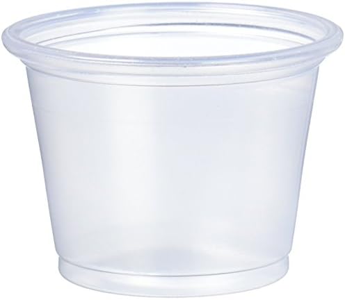 Fresh View Market PRO Clear Plastic 1 oz Souffle Portion Cup Container with Lids for Take Out, Dips, Food, Shot Cup, Jello Cups, Crafts (Nice Pack of 50)