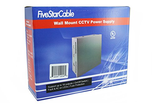 5 Star Cable 18 Channel Output Port 24V AC 100W CCTV PTC Fuse Distributed Power Distribution Unit Power Supply Box for Security Cameras