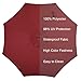Patio Watcher 10ft Offset Cantilever Patio Umbrella Outdoor Market Hanging Umbrella with Crank & Cross Base for Backyard, Garden, Lawn and Pool - Red