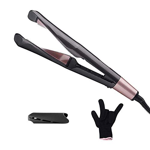 Professional Hair Straightener,2 in 1 Hair Curling iron & Straightener with Tourmaline Ceramic Twisted Flat Iron for All Hair Types & Digital LCD Display