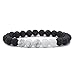 Bivei Natural Lava Rock Stone Essential Oil Diffuser Bracelet Healing Energy Gemstone Mala Jewelry W/5 Tiger Eye Stone/Howlite(White Turquoise)