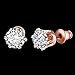 14k Rose Gold Diamond Round Cubic Zirconia CZ Stud Earrings For Women Crystal Post Hypoallergenic For Sensitive Ears