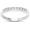 The Diamond Ring Collection: 3mm wide Sterling Silver Channel set Diamond Eternity Ring , Size H,I,J,K,L,M,N,O,P,Q,R,S,T…