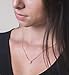 AMY O Friendship Necklace, Gift for Best Friend - Petite Crystal Necklace in Rose Gold Vermeil