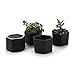T4U 2.75 Inch Ceramic Six Sizes Semi Luster Surface Succulent Plant Pot/Cactus Plant Pot Flower Pot/Container/Planter Matte Black Package 1 Pack of 4