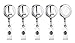 Heavy Duty Metal Retractable Badge Holder Reel Clip On ID Card Holders Pack of 5