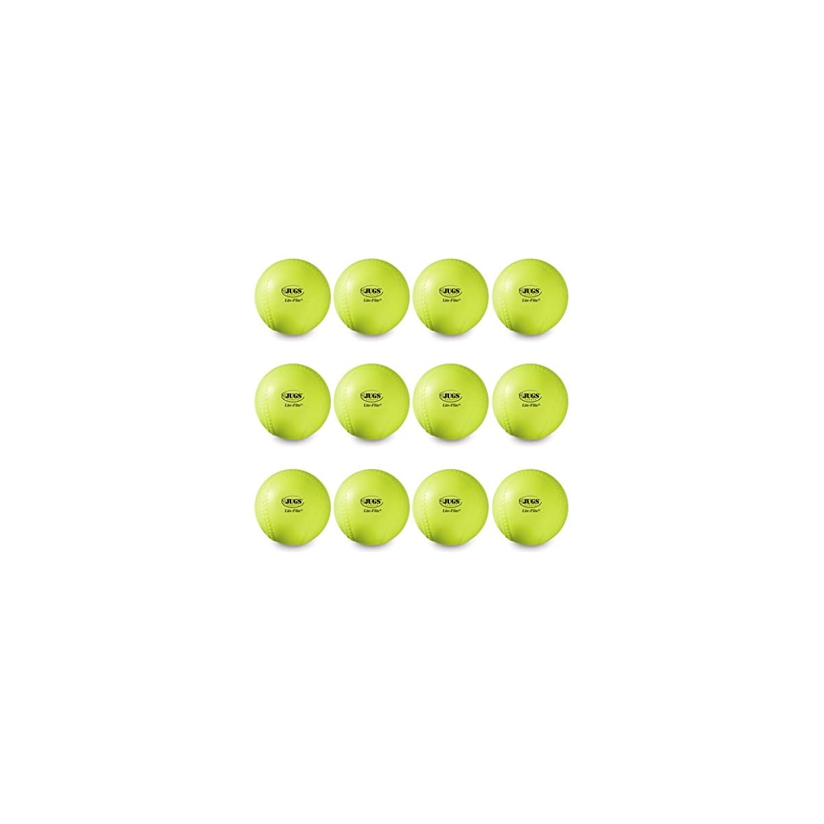 Jugs LiteFlite 12Inch Softballs (One Dozen) Softball Training