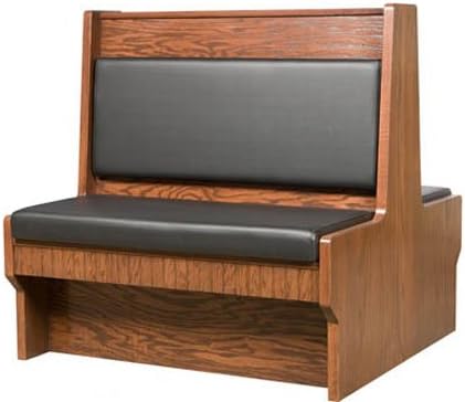 Oak Street Shepard Booth 48"L x 42"H double wood back and seat - SHEP-48DBLWSWB