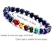 Hamoery Men Women 8mm Lava Rock Chakra Beads Bracelet Elastic Natural Stone Yoga Bracelet Bangle(Lapis Lazuli)
