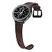iBazal Gear S2 Classic Leather Band 42mm,Vintage Gear S2 Classic 20mm Leather Band Replacement Strap Compatible for Samsung Gear S2 Classic Smart Watch SM-R732/Huawei Watch 2 Men - Coffee+Black Clasp
