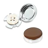 Brown & Silver Button Covers - The Smart Alternative to Cufflinks for Regular Shirts - Brown